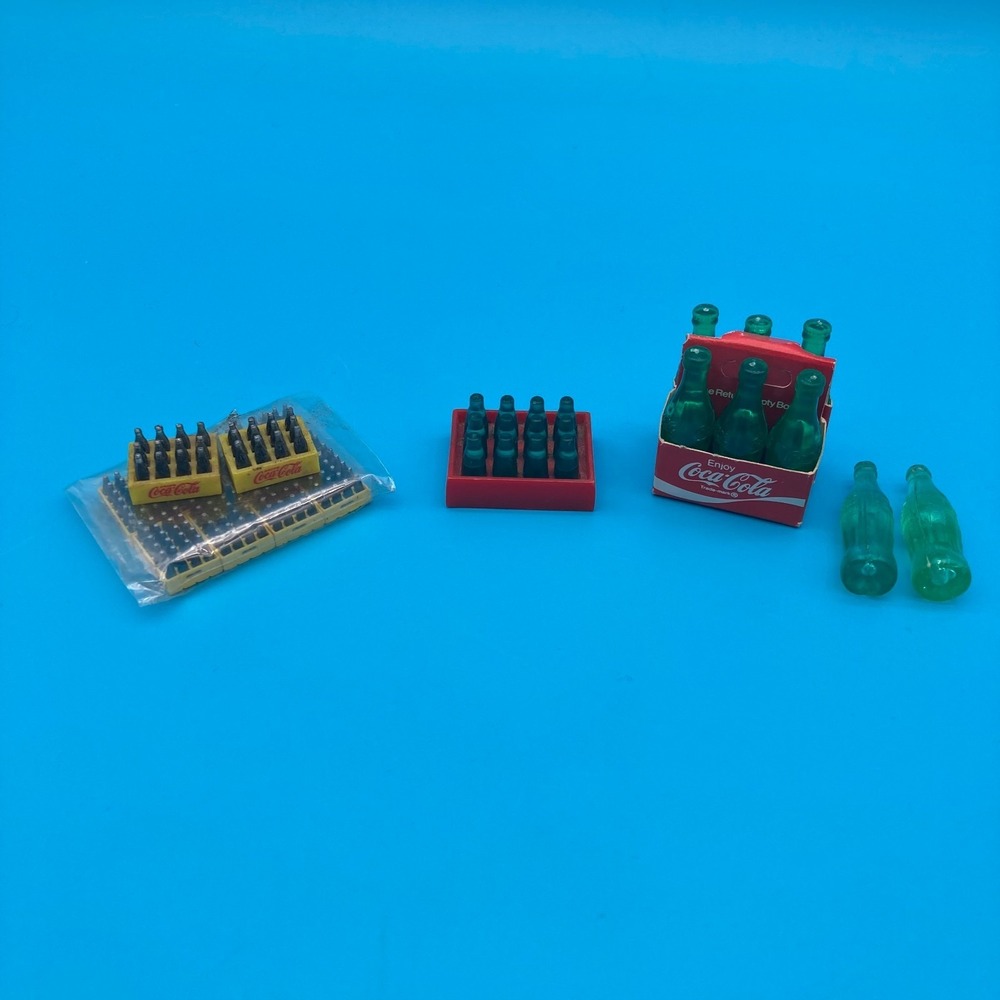 Vintage Miniature Coca-Cola Coke Bottles Lot Remco 1980s Dollhouse Scale